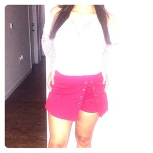 🍒New Cherry Red $exy Split Skort
